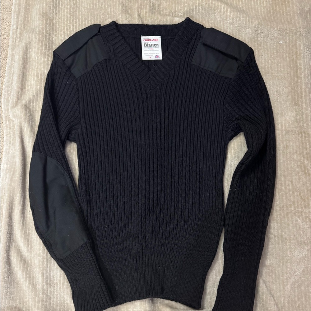 Vintage Blauer Commando Wool Sweater – Made in England 🏴󠁧󠁢󠁥󠁮󠁧󠁿- medium